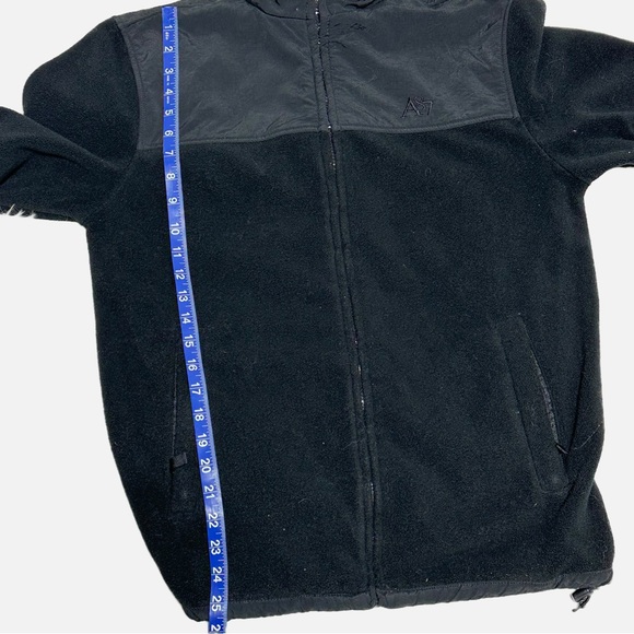 Aeropostale Black Fleece Zip Up Coat Jacket - Picture 7 of 7